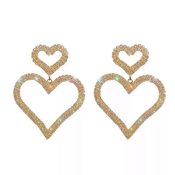 Love Earring Reative Simple temperament heart - Picture 2 of 5